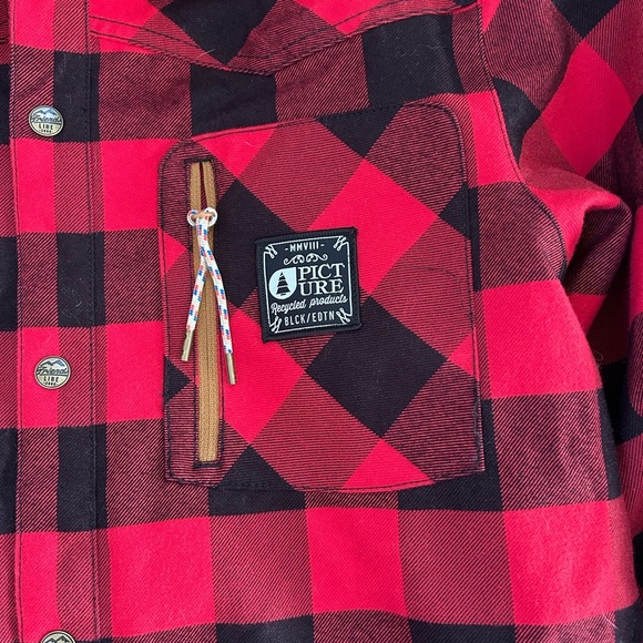 Picture Recycled & Organic Clothing Black Edition Line Buffalo Plaid. Like new - Picture 3 of 16